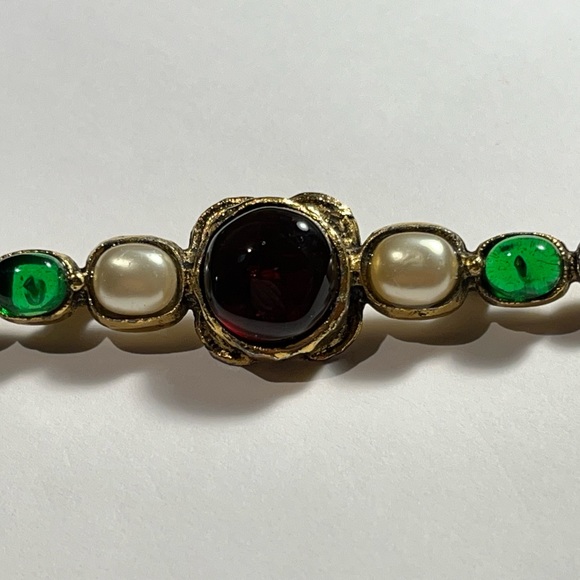 Rare Vintage signed Chanel brooch pin handmade in Paris, France, Maison Gripoix - Picture 2 of 9